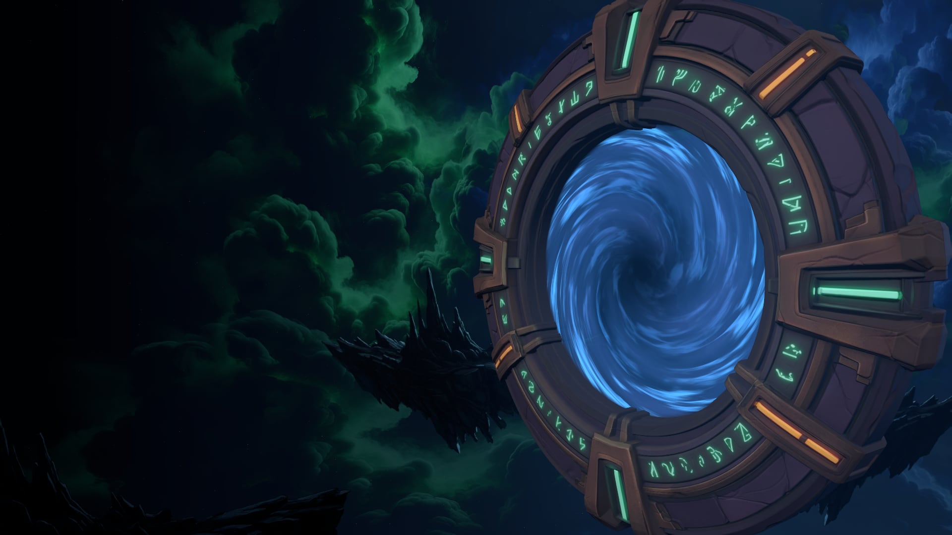 The Gate from the title screen, rendered in the game.
