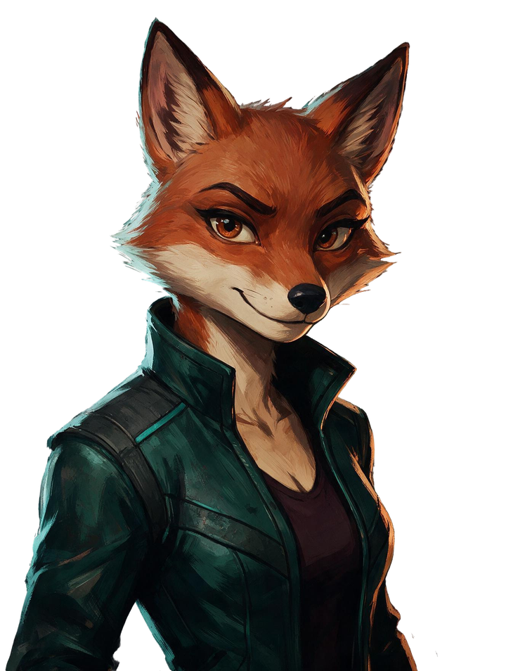 Sparks, played as a young vixen in the same teal jacket.